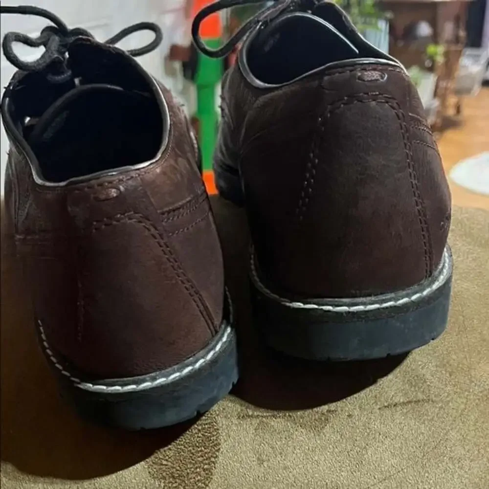 Cole Haan Grand.os Men’s 10 M Dark Brown Soft Leather Plain Toe Blucher Oxford